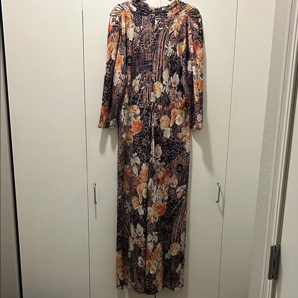 NWOT Soft Surroundings Multicolor Floral 3/4 length Sleeve Dress - Picture 7 of 8
